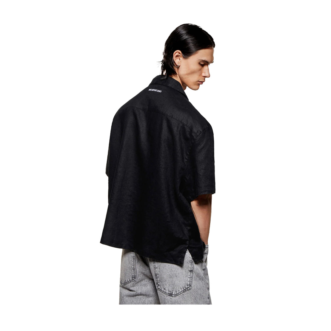 LINEN VACATION SHIRT - BLACK