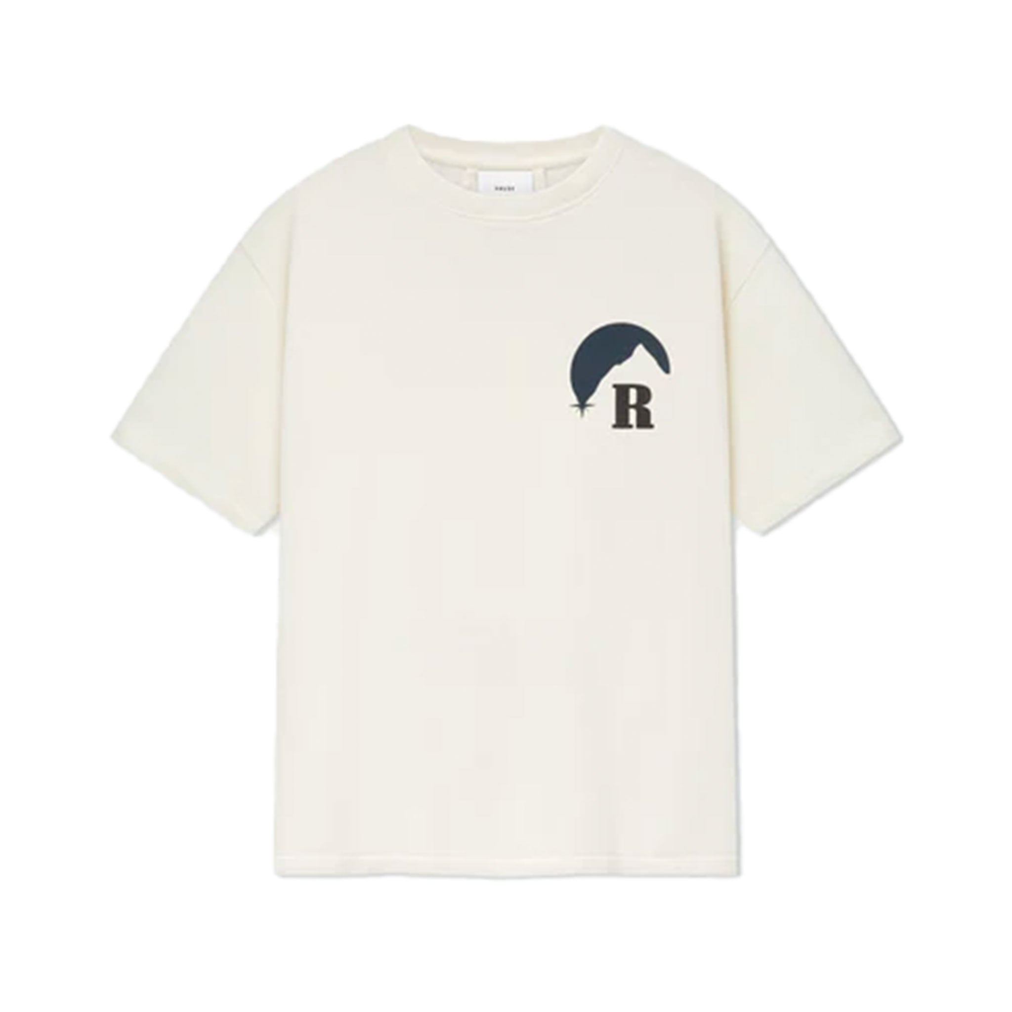 RHUDE MOONLIGHT TEE - VINTAGE WHITE / OXFORD NAVY