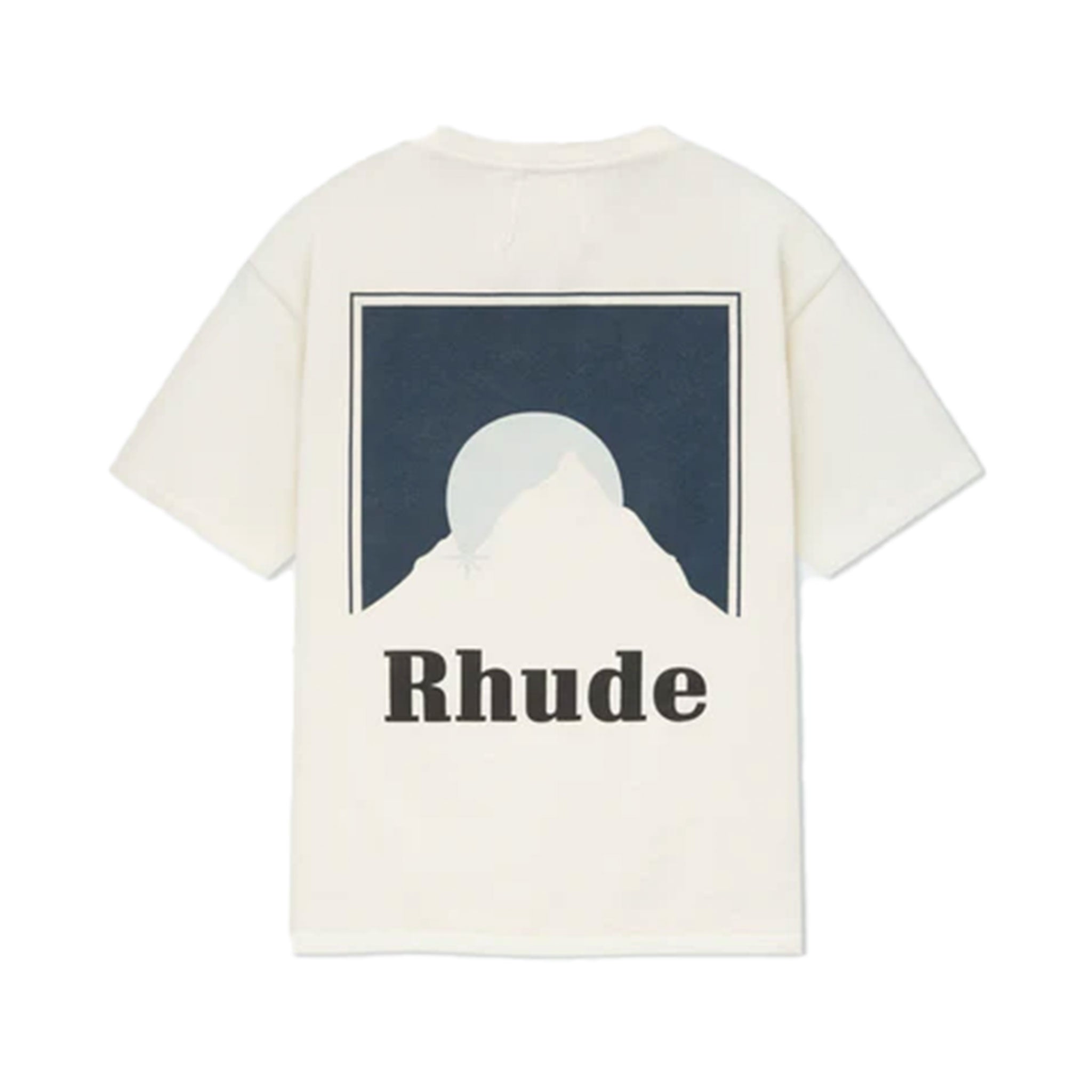 RHUDE MOONLIGHT TEE - VINTAGE WHITE / OXFORD NAVY