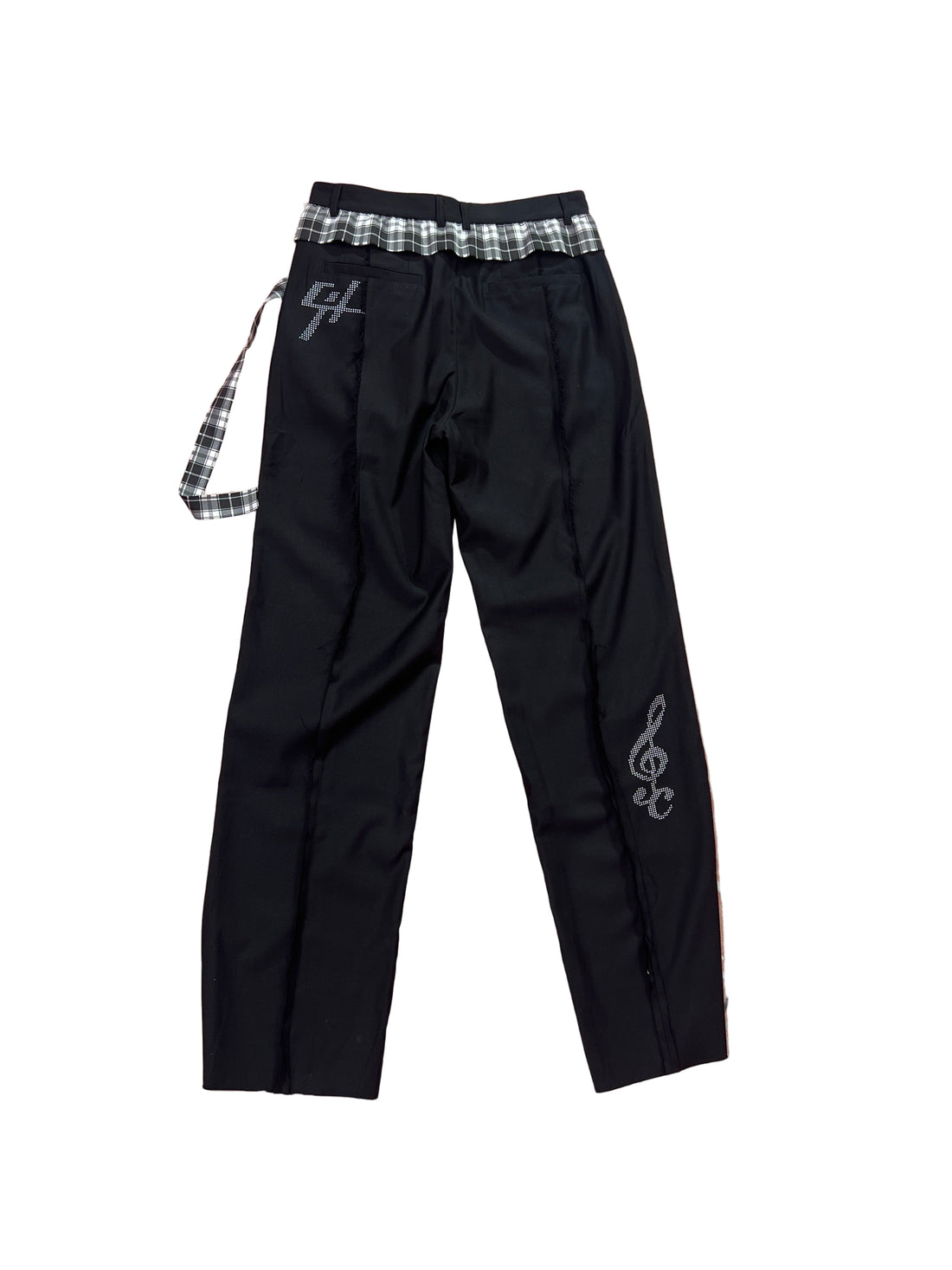 C2H4 WIDE LEG TROUSER BLACK