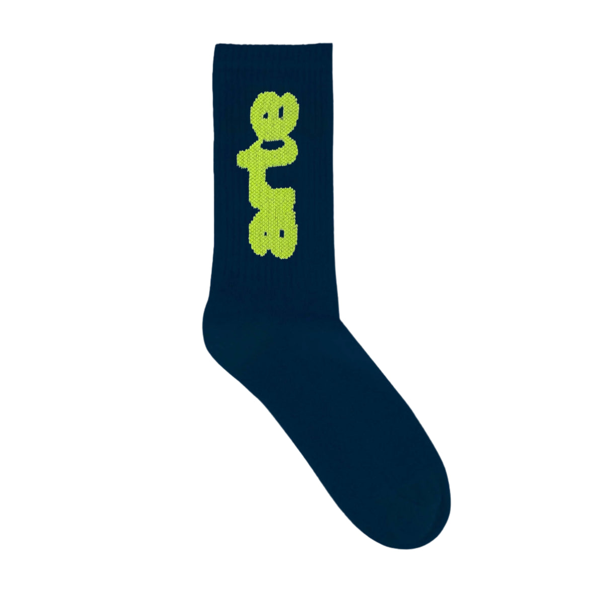 Blurred Vertical Socks navy