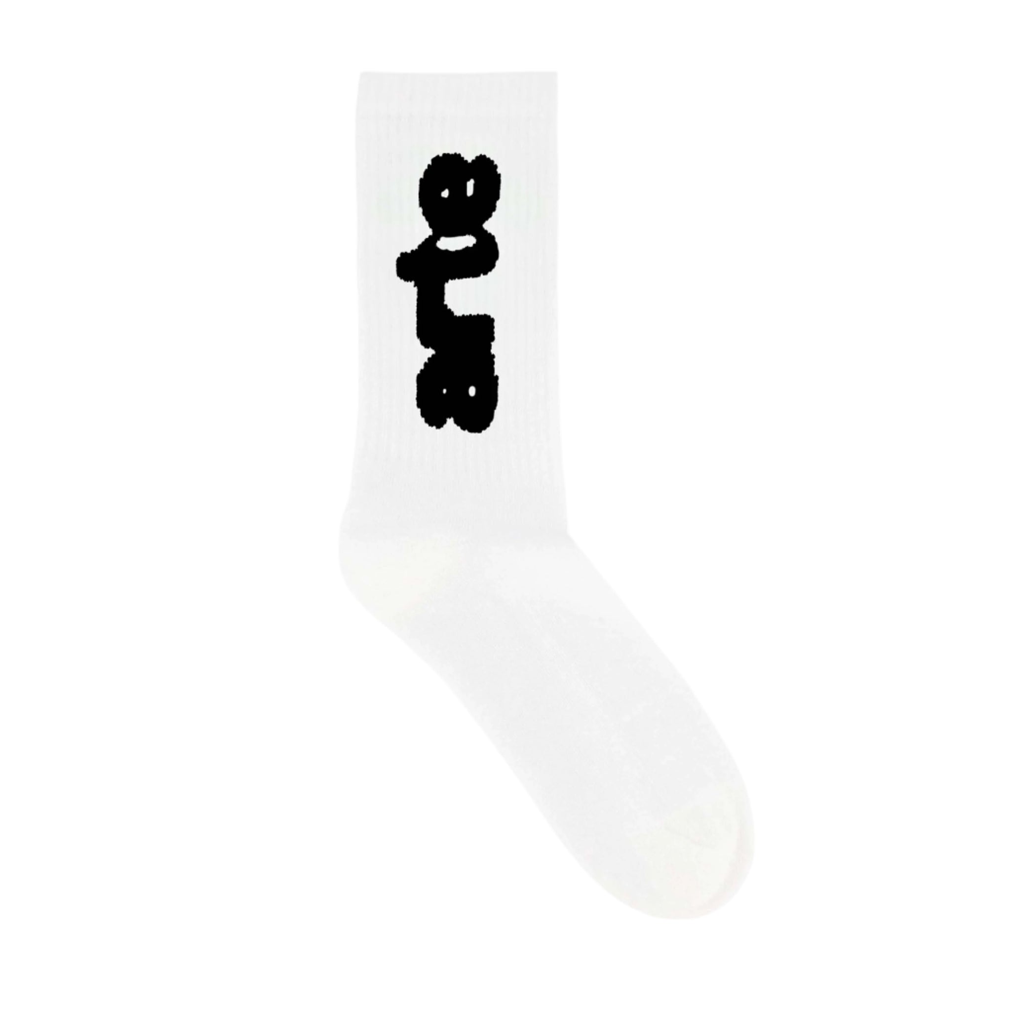 Arte Blurred Vertical Socks White
