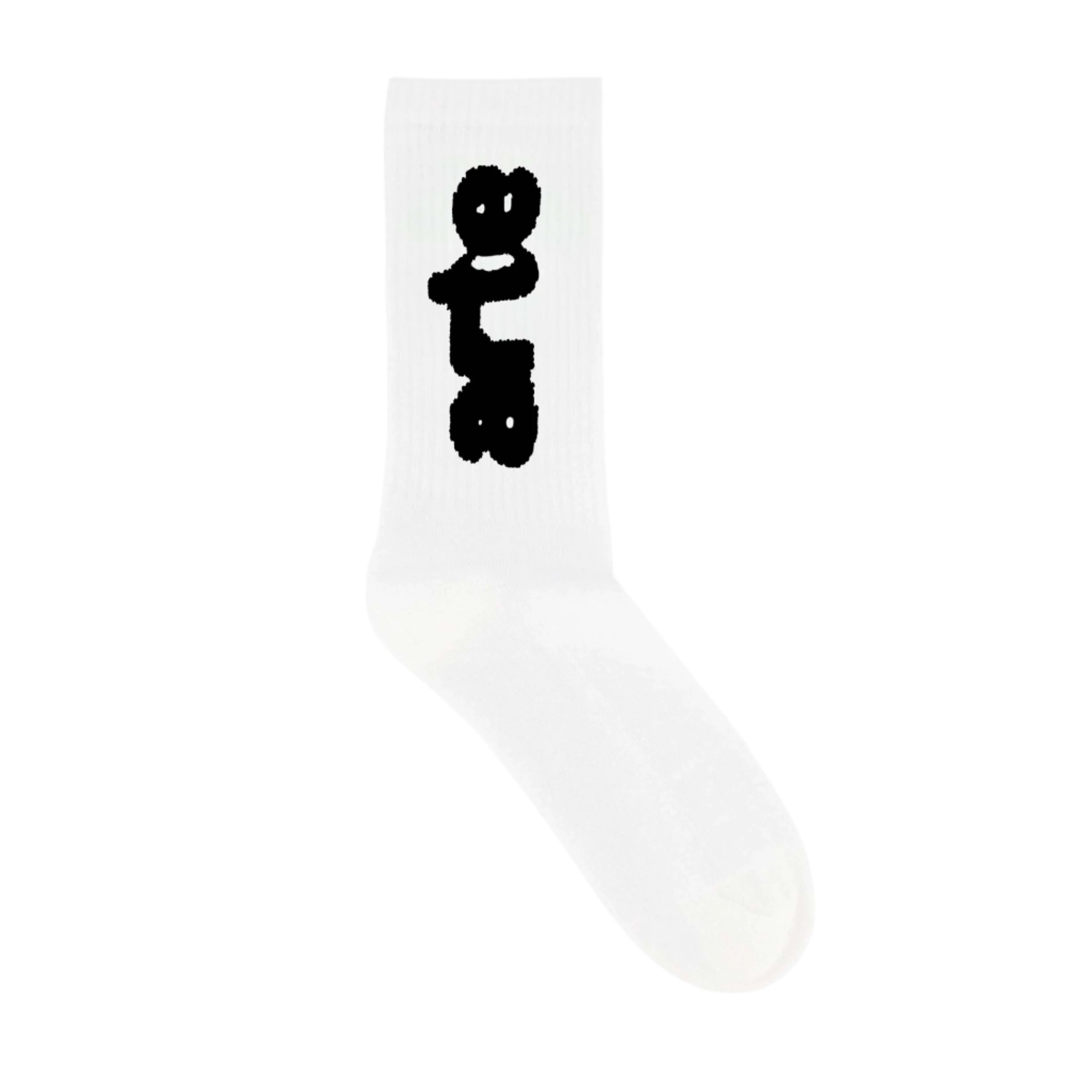 Arte Blurred Vertical Socks White