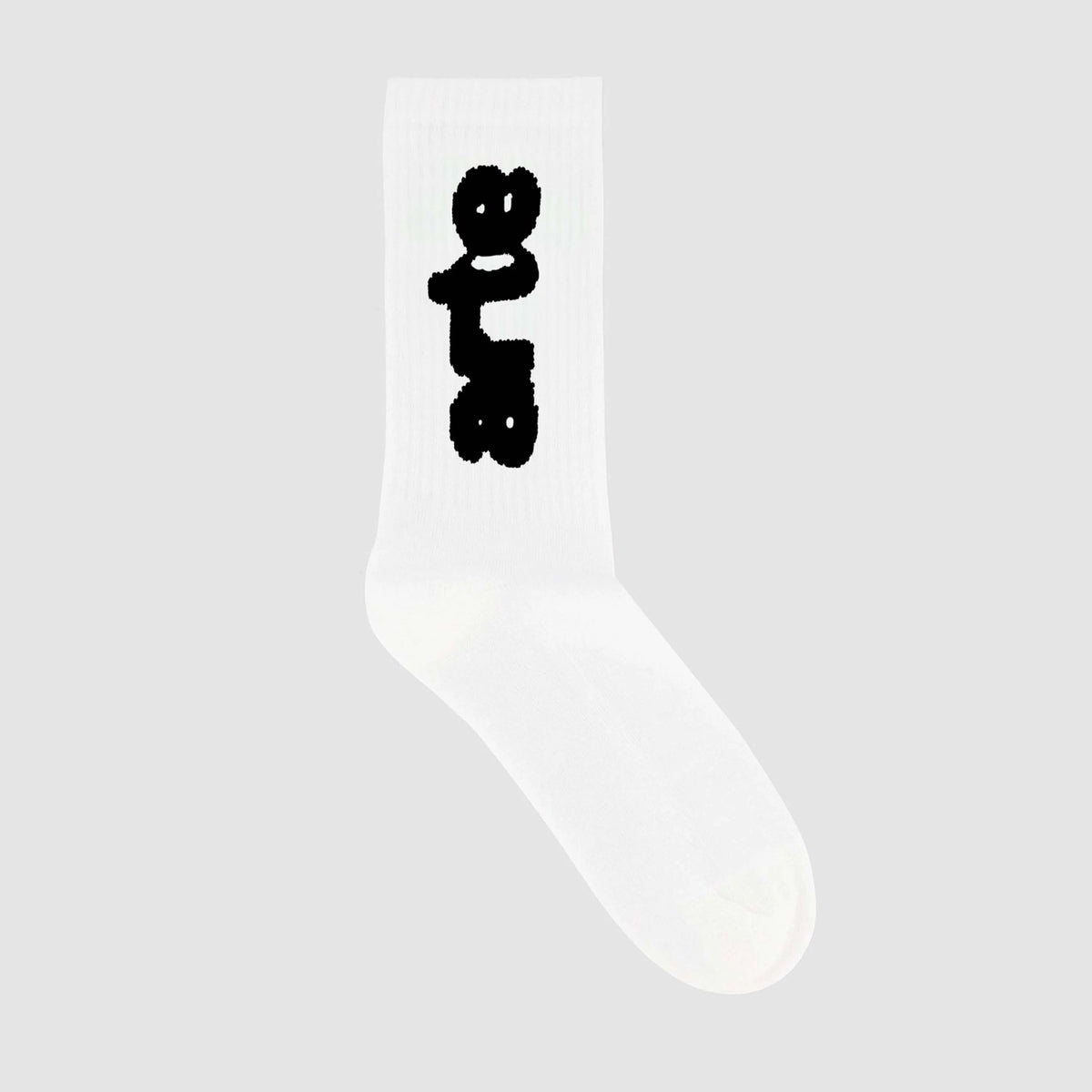 Blurred Vertical Socks white