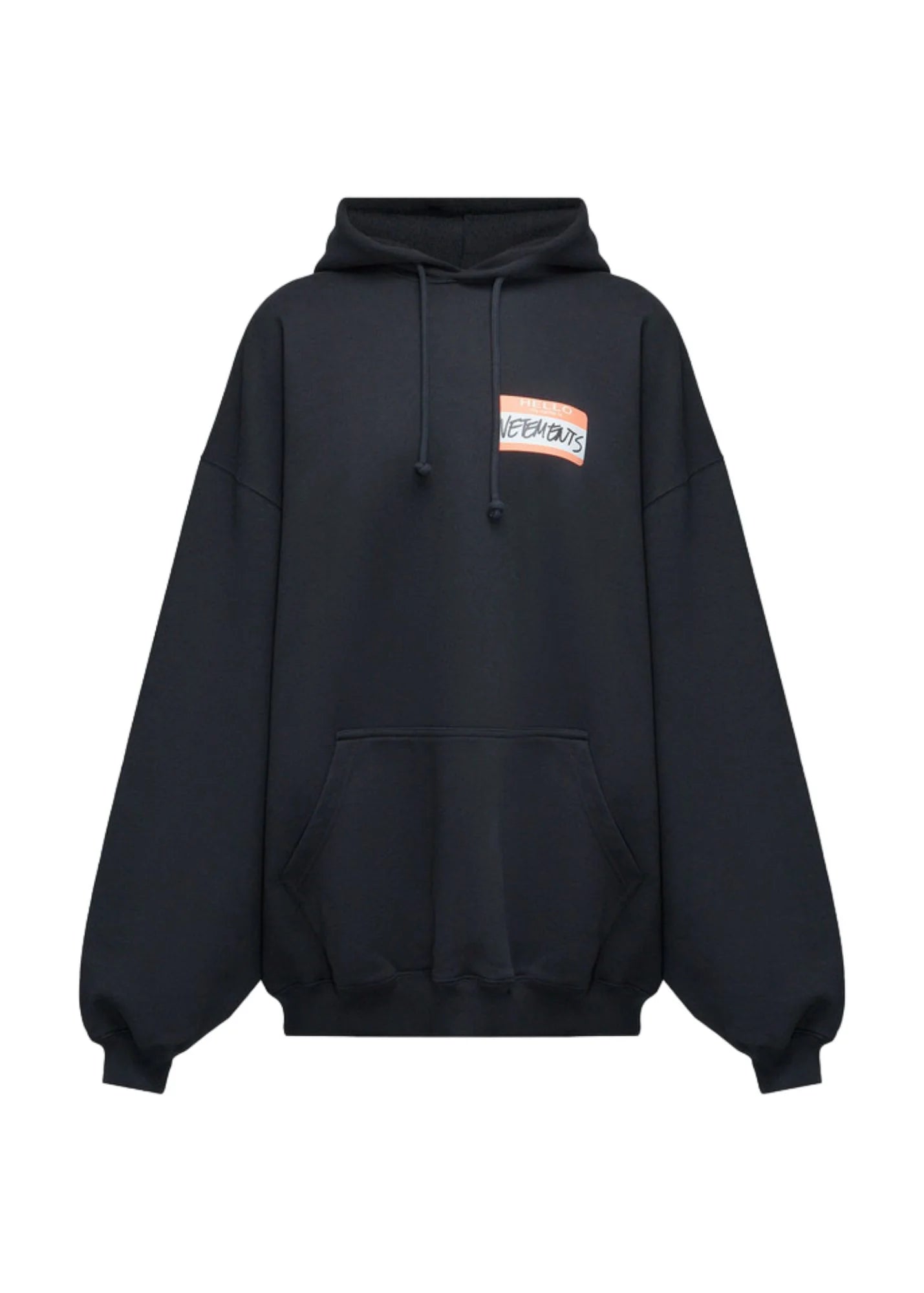 VETEMENTS MY NAME IS HOODIE BLACK