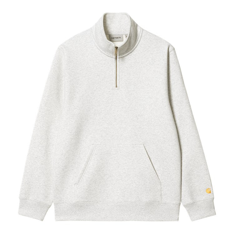CARHARTT WIP Chase Neck Zip Sweat ash heather/gold