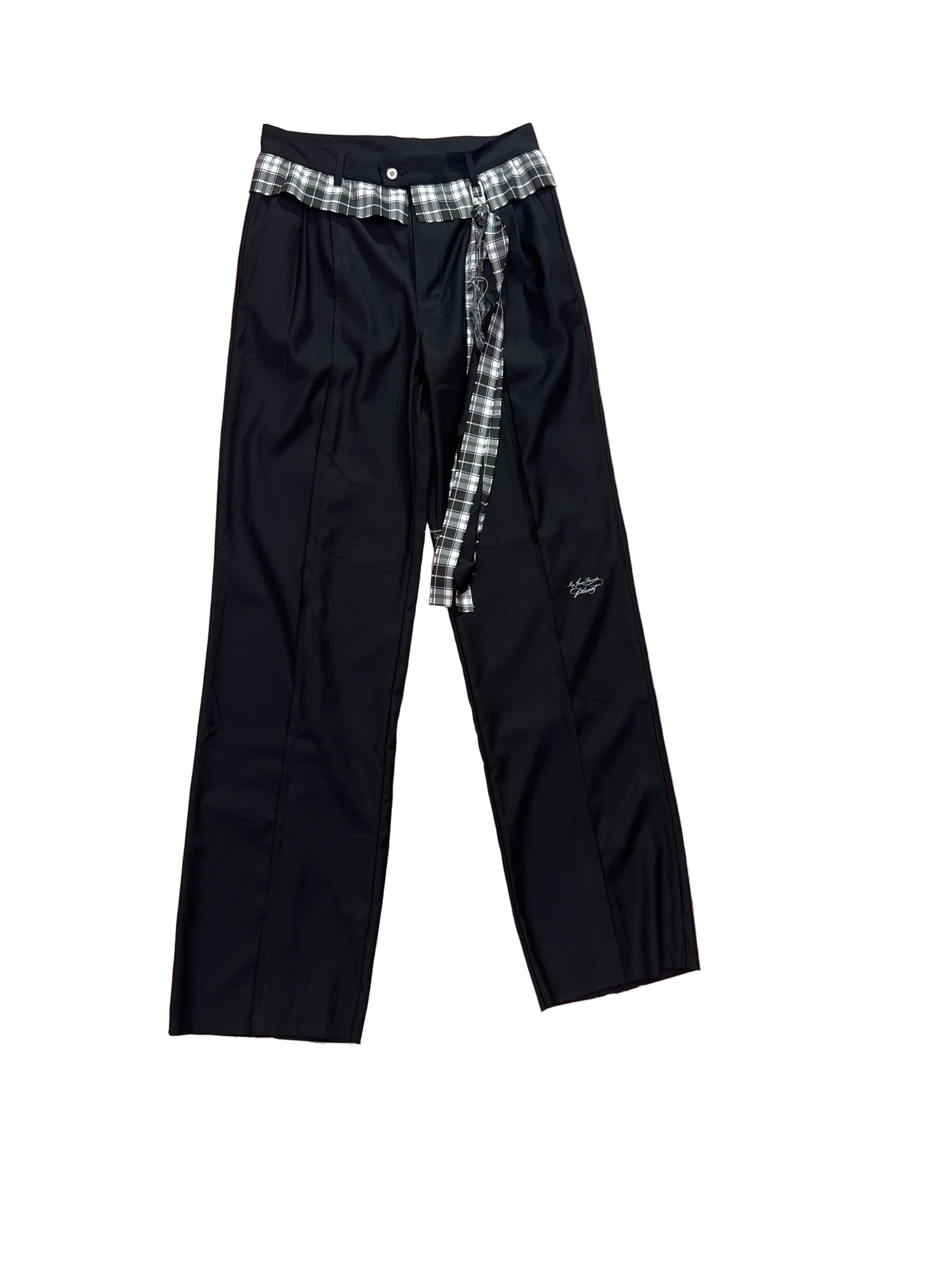 C2H4 WIDE LEG TROUSER BLACK
