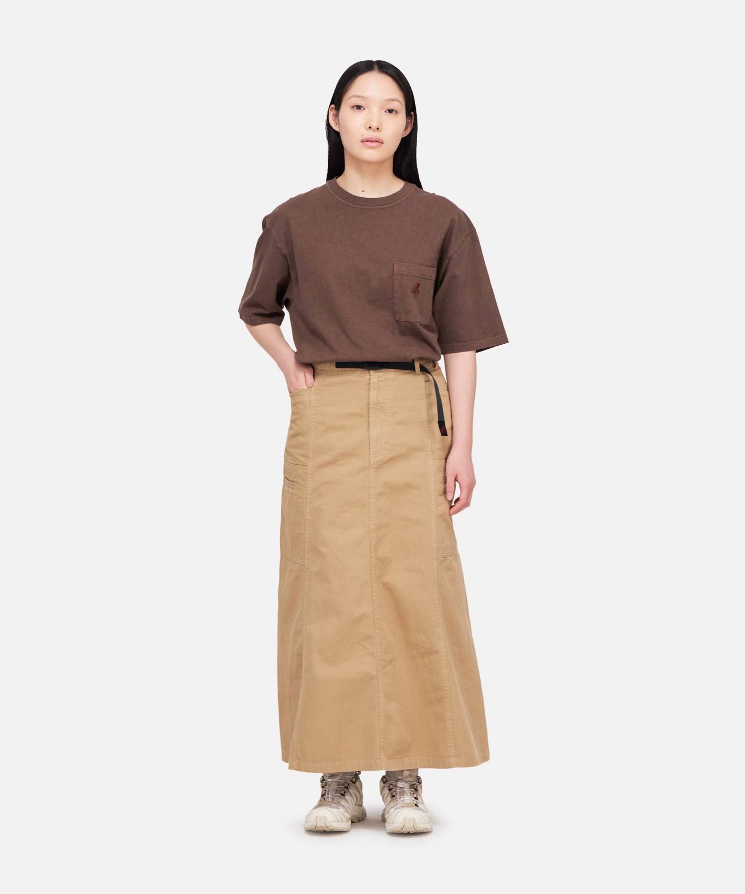 GRAMICCI One Point Tee Pigment Dyed brown pigment