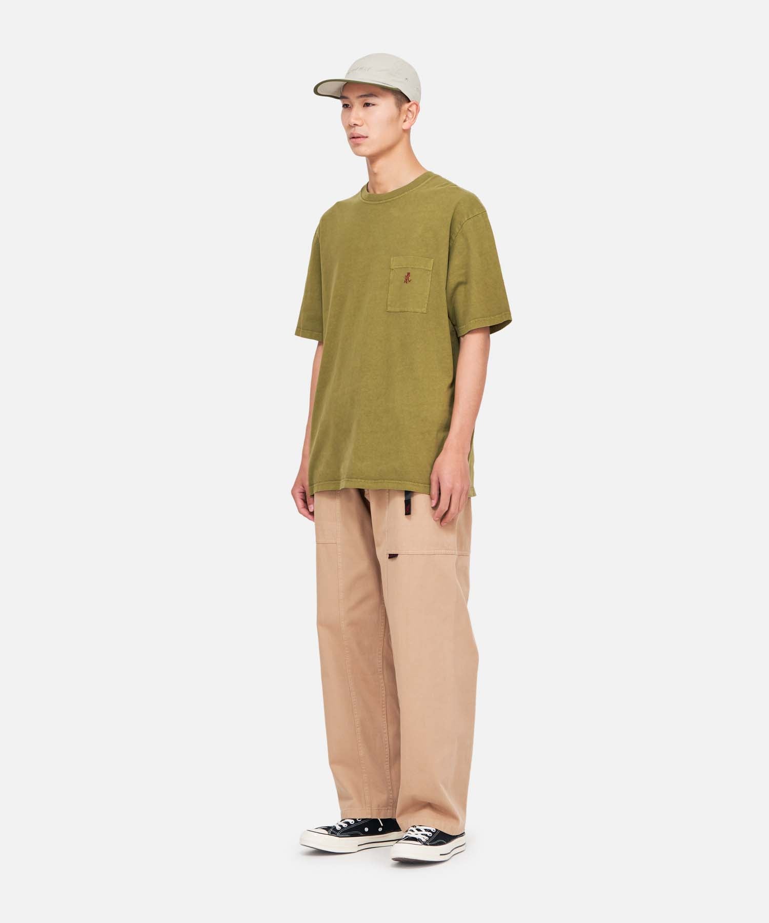 GRAMICCI One Point Tee Pigment Dyed pistachio pigment