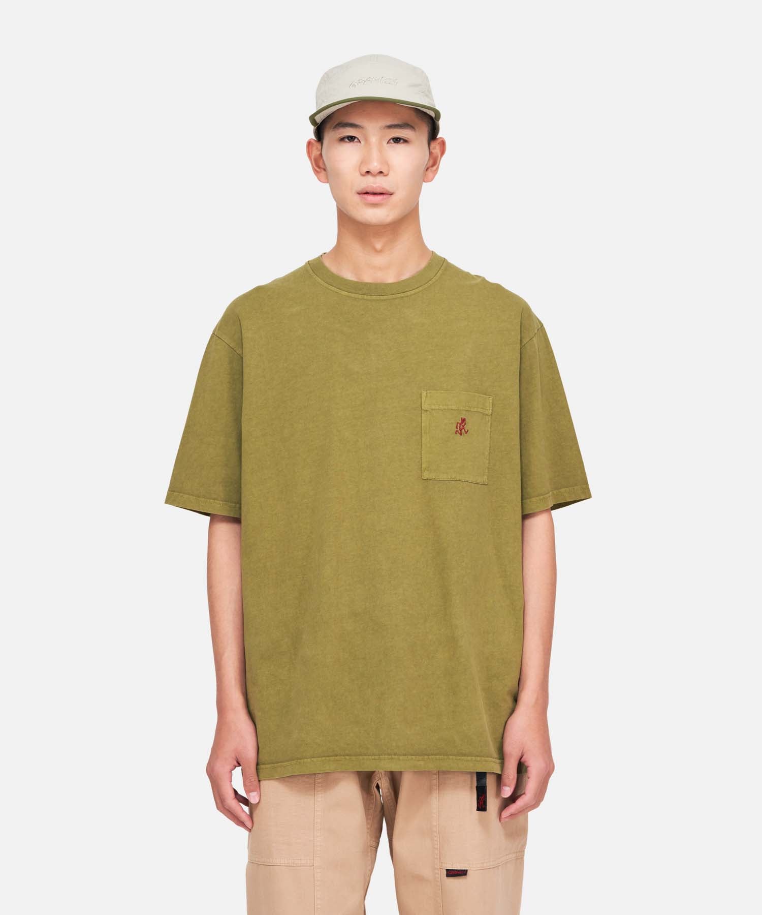 GRAMICCI One Point Tee Pigment Dyed pistachio pigment