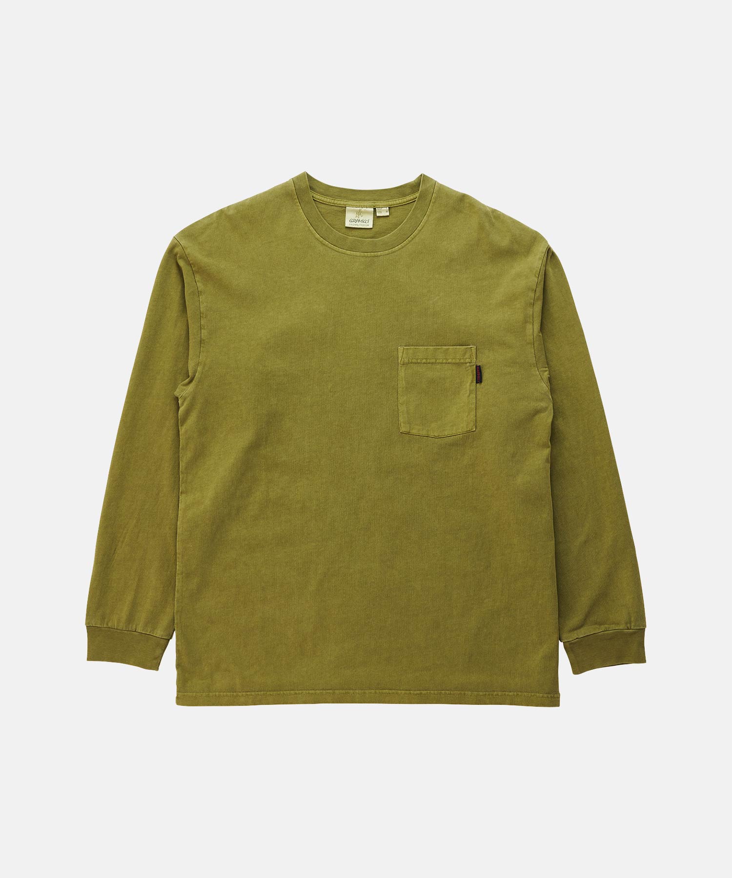 GRAMICCI L/S Pocket Tee Pigment Dyed	pistachio pigment