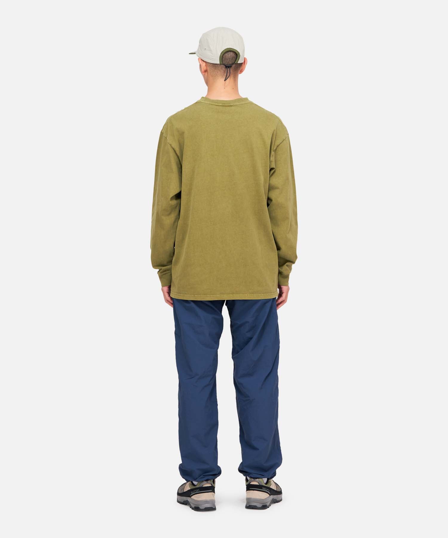 GRAMICCI L/S Pocket Tee Pigment Dyed	pistachio pigment