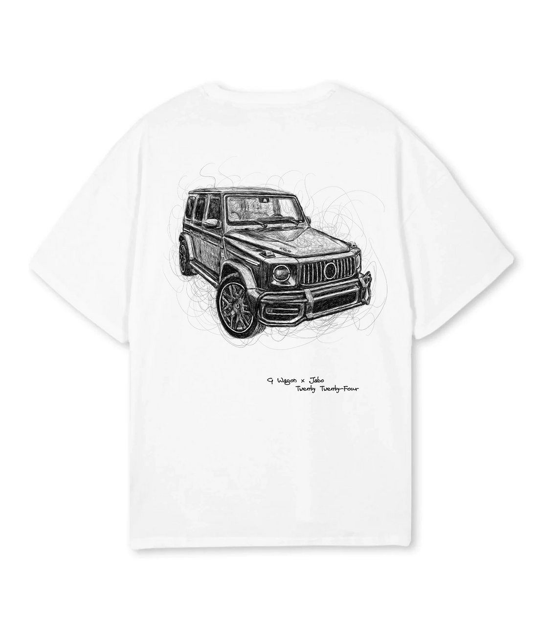 OUT OF CONTEXT JA24 GWAGON  BP OVERSIZED TEE WHITE