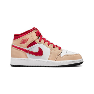 Jordan 1 Mid Light Curry Cardinal GS