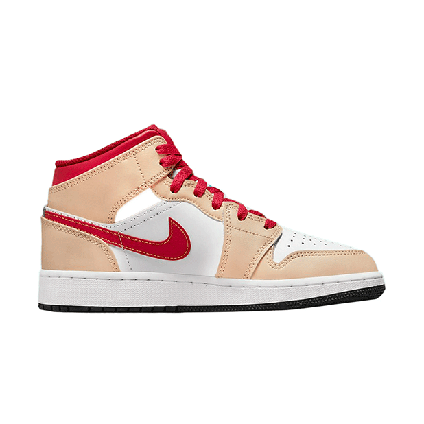 Jordan 1 Mid Light Curry Cardinal GS