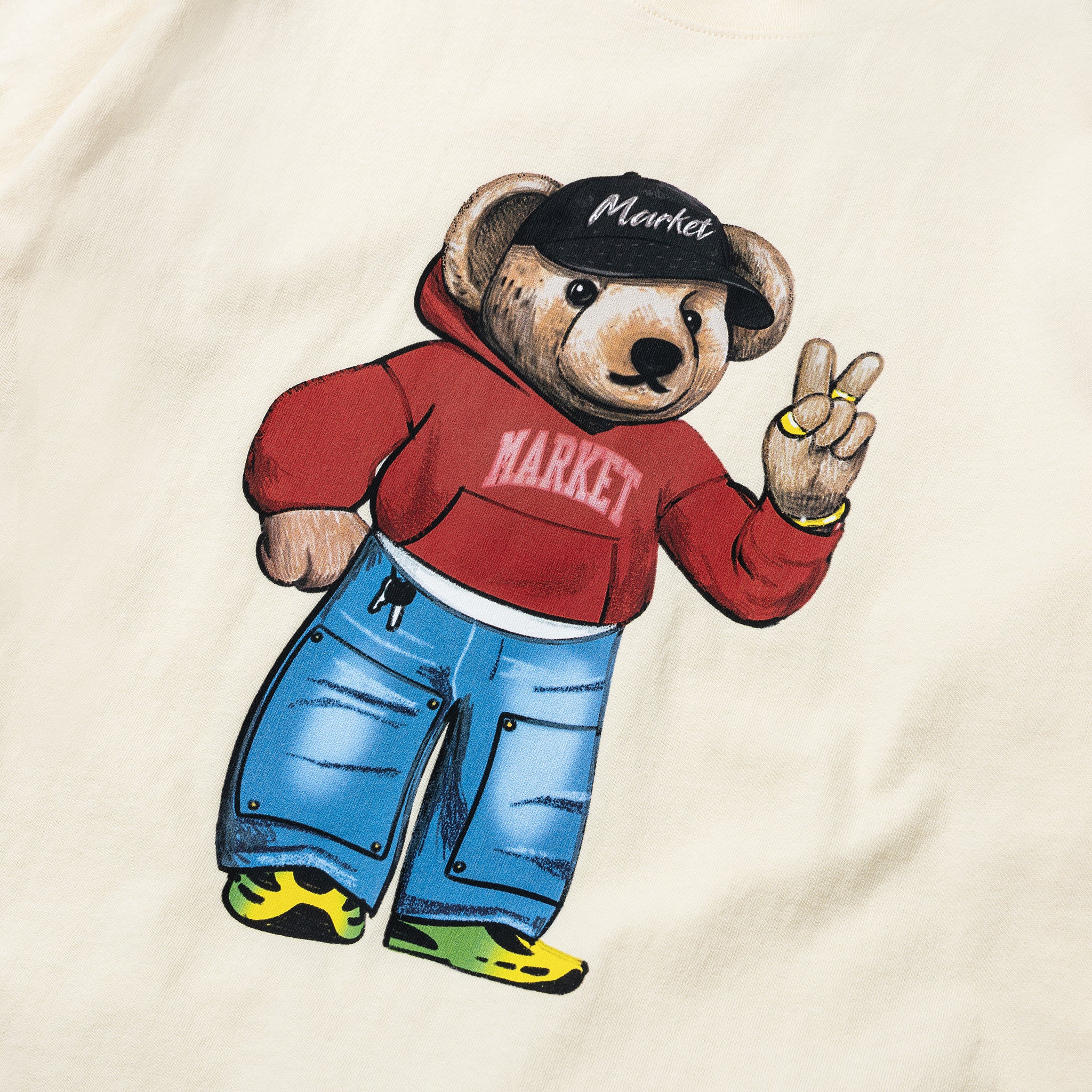 MARKET	Fit Check Bear T-Shirt	butter cream