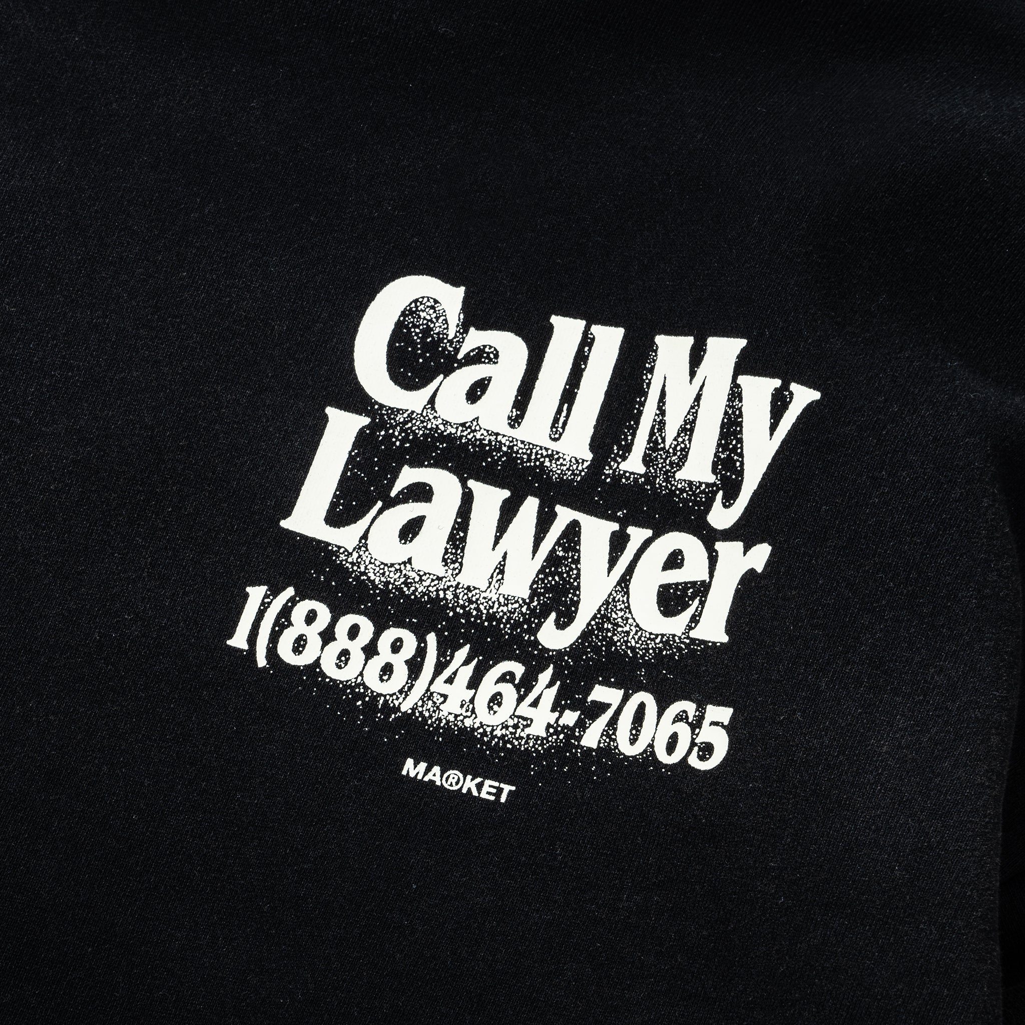 MARKET	Call My Lawyer 3D Hoodie jet set black