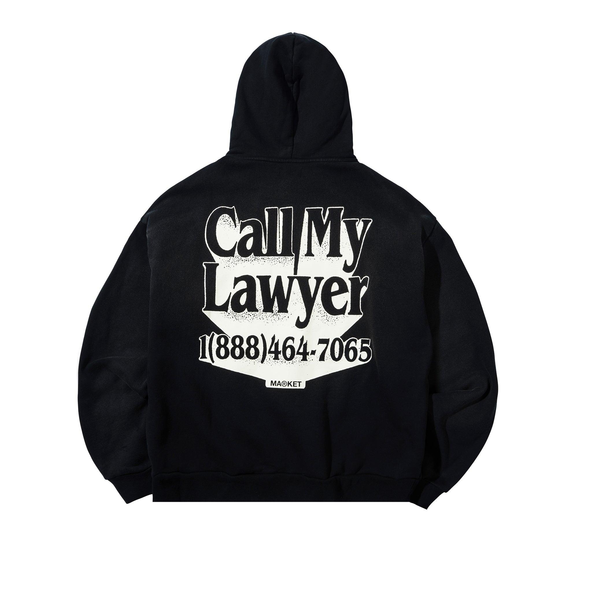 MARKET	Call My Lawyer 3D Hoodie jet set black