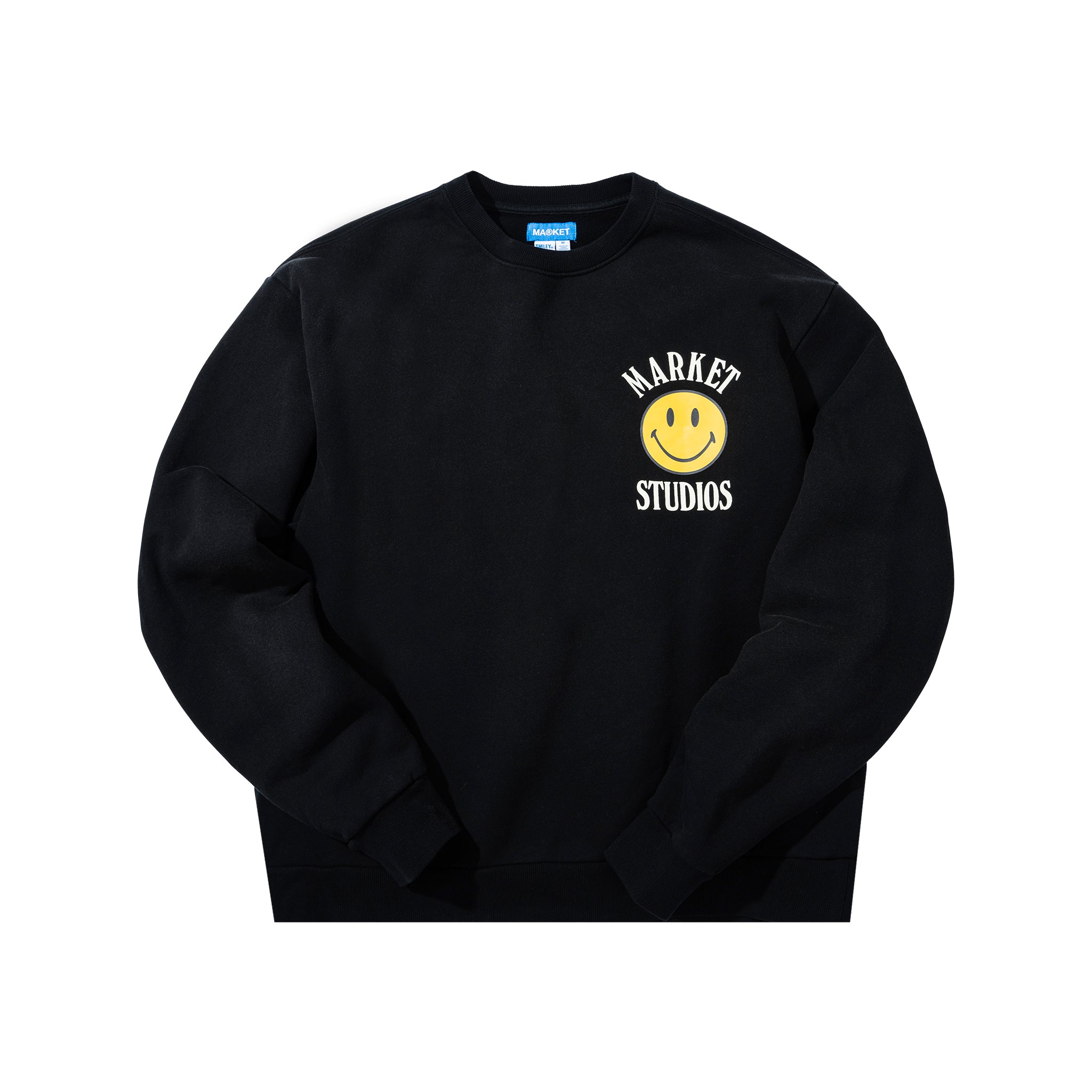 MARKET	Smiley Lockup Crewneck  jet set black