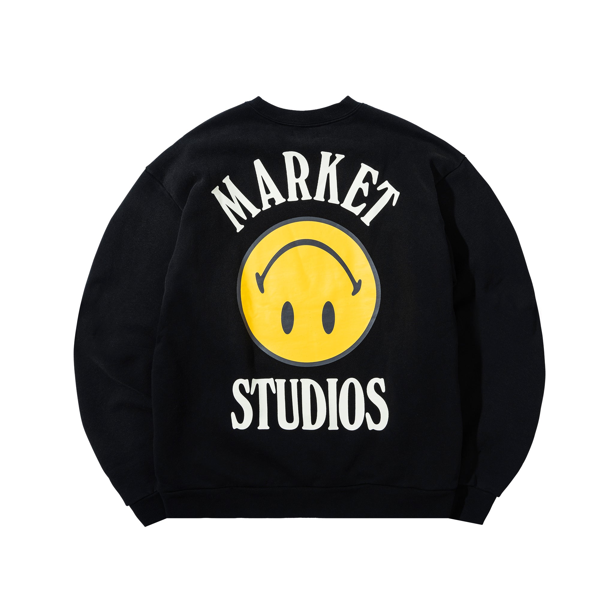 MARKET	Smiley Lockup Crewneck  jet set black