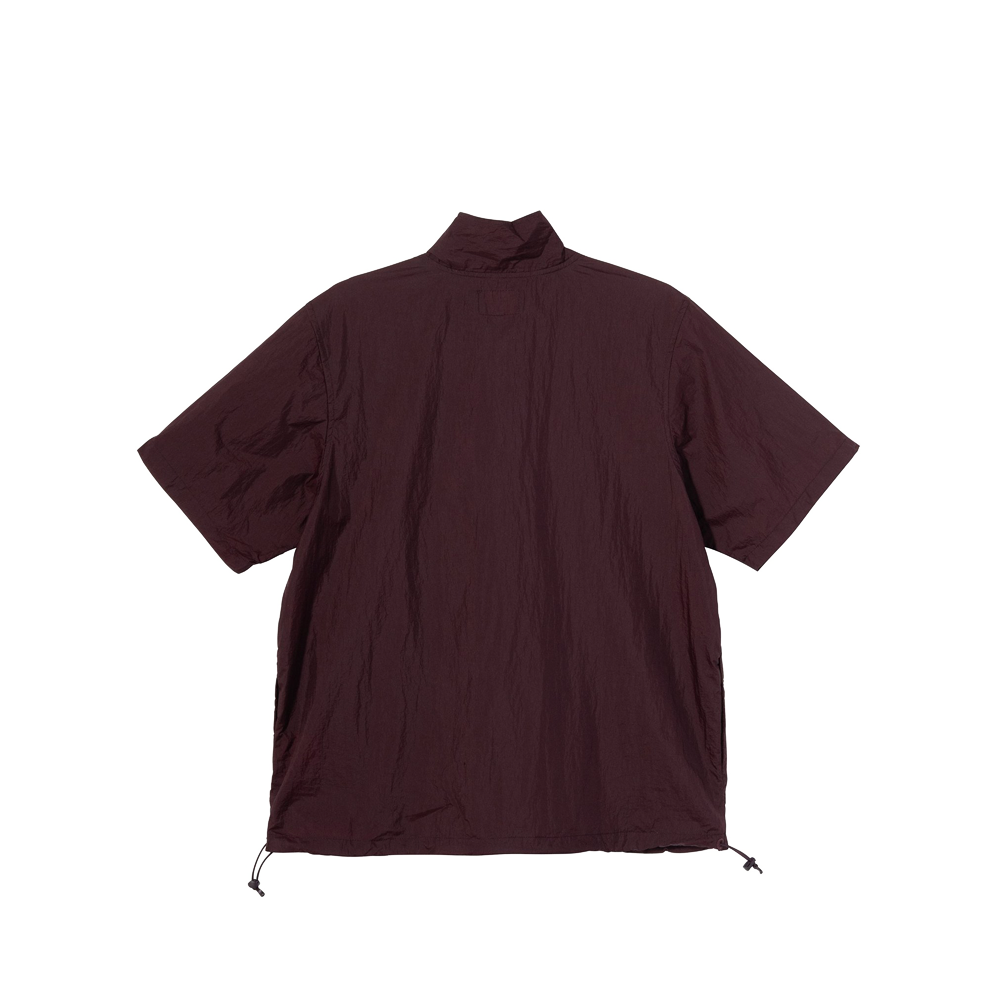 STUSSY NYLON SPORT ZIPPER T-SHIRT WINE