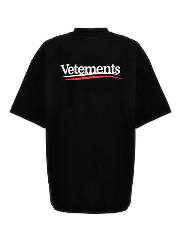 VETEMENTS CAMPAIGN LOGO T-SHIRT BLACK