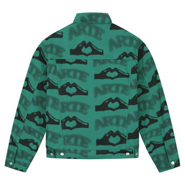 ARTE Heart Printed Jacket green