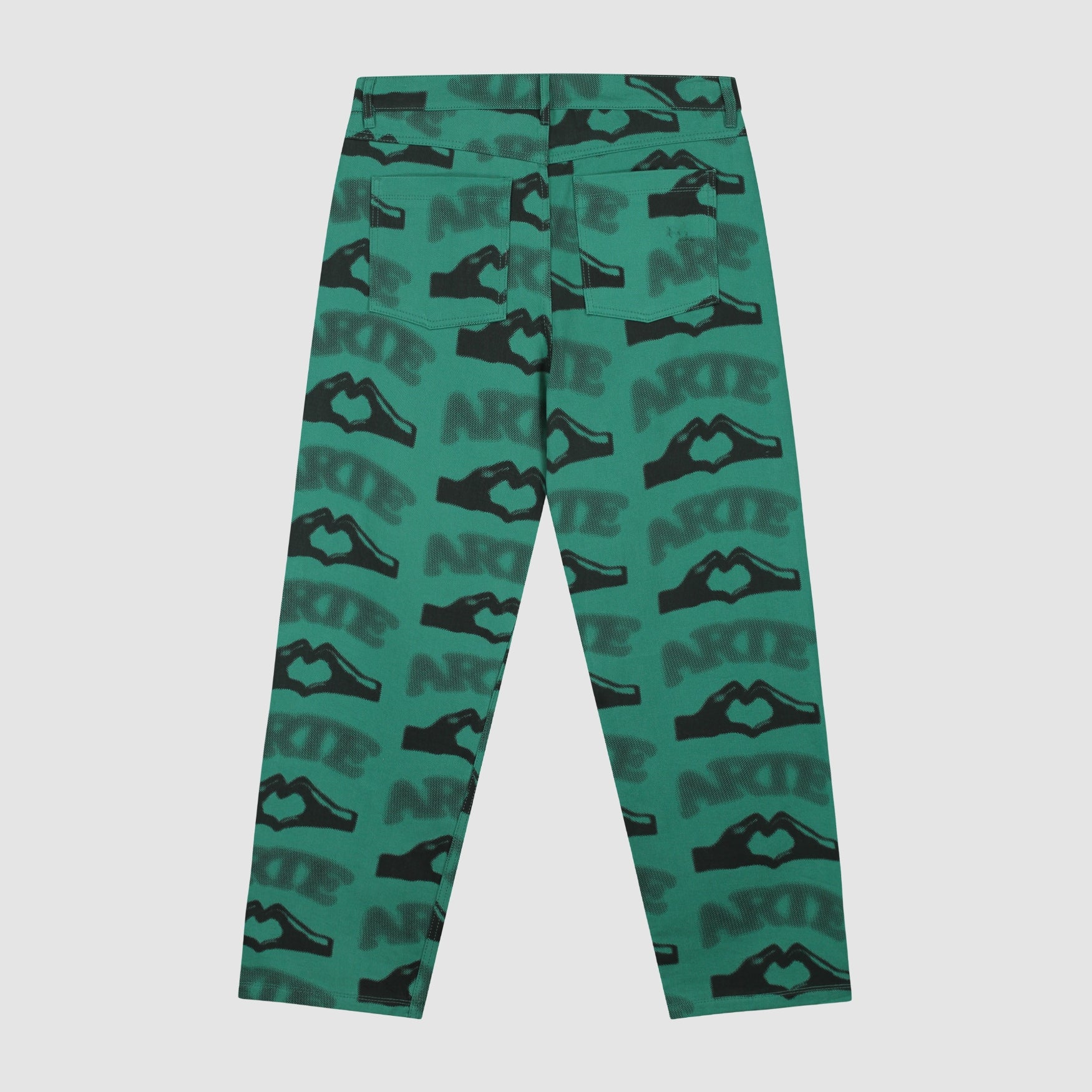 ARTE Heart Printed Pants green
