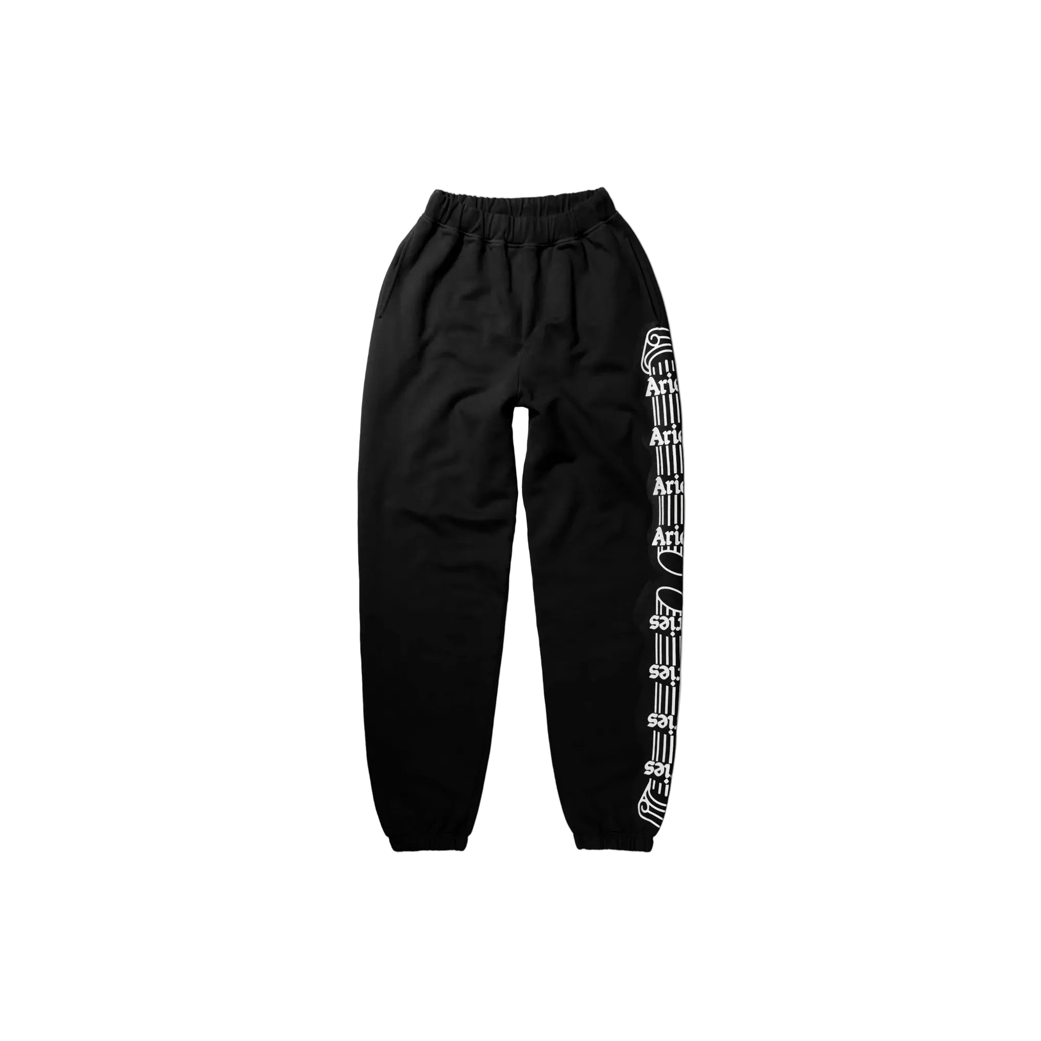 ARIES RHINESTONE VELOUR SWEATPANT BLACK