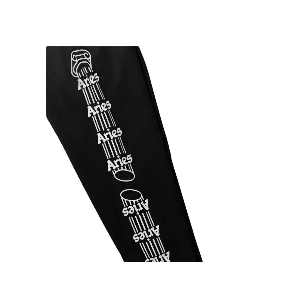 ARIES RHINESTONE VELOUR SWEATPANT BLACK