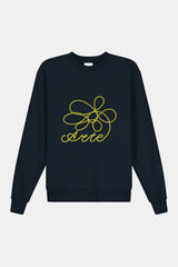 Flower Logo Crewneck navy