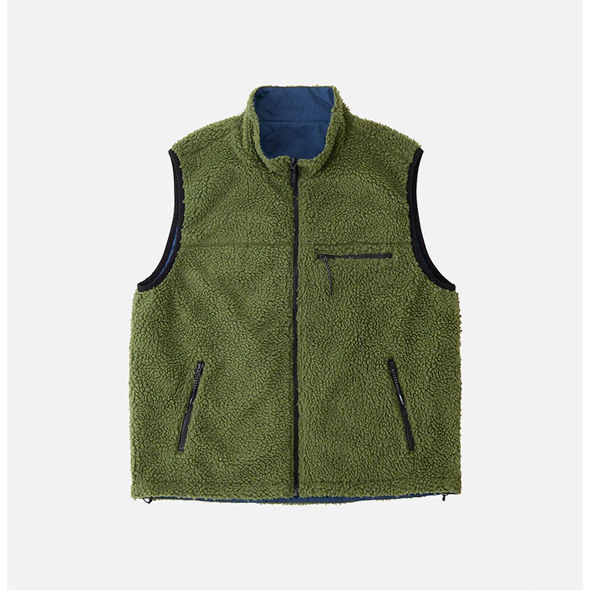 GRAMICCI Reversible Sherpa Vest - Olive / Dusty Navy