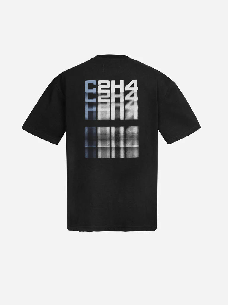 C2H4 “Future Yacht Club” “Time Lapse” Logo T-shirt BLACK