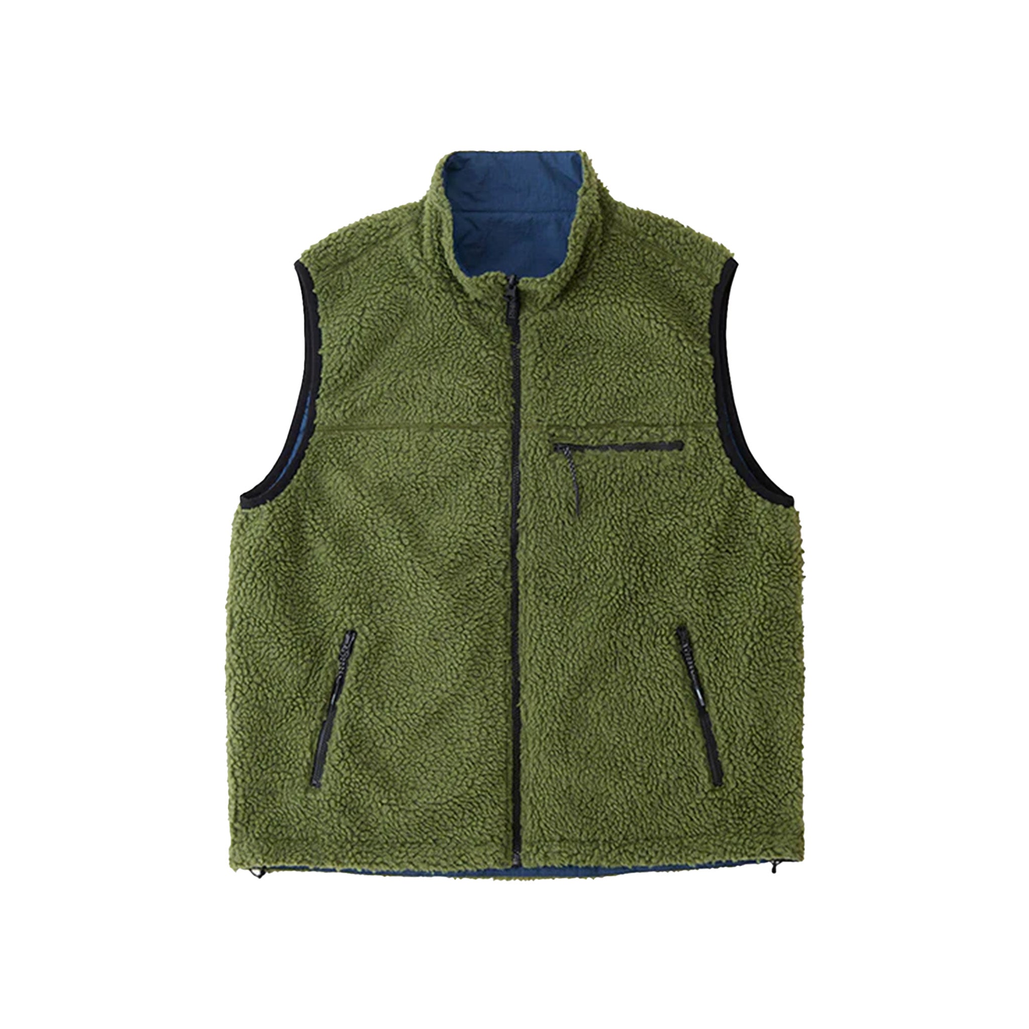 GRAMICCI Reversible Sherpa Vest - Olive / Dusty Navy