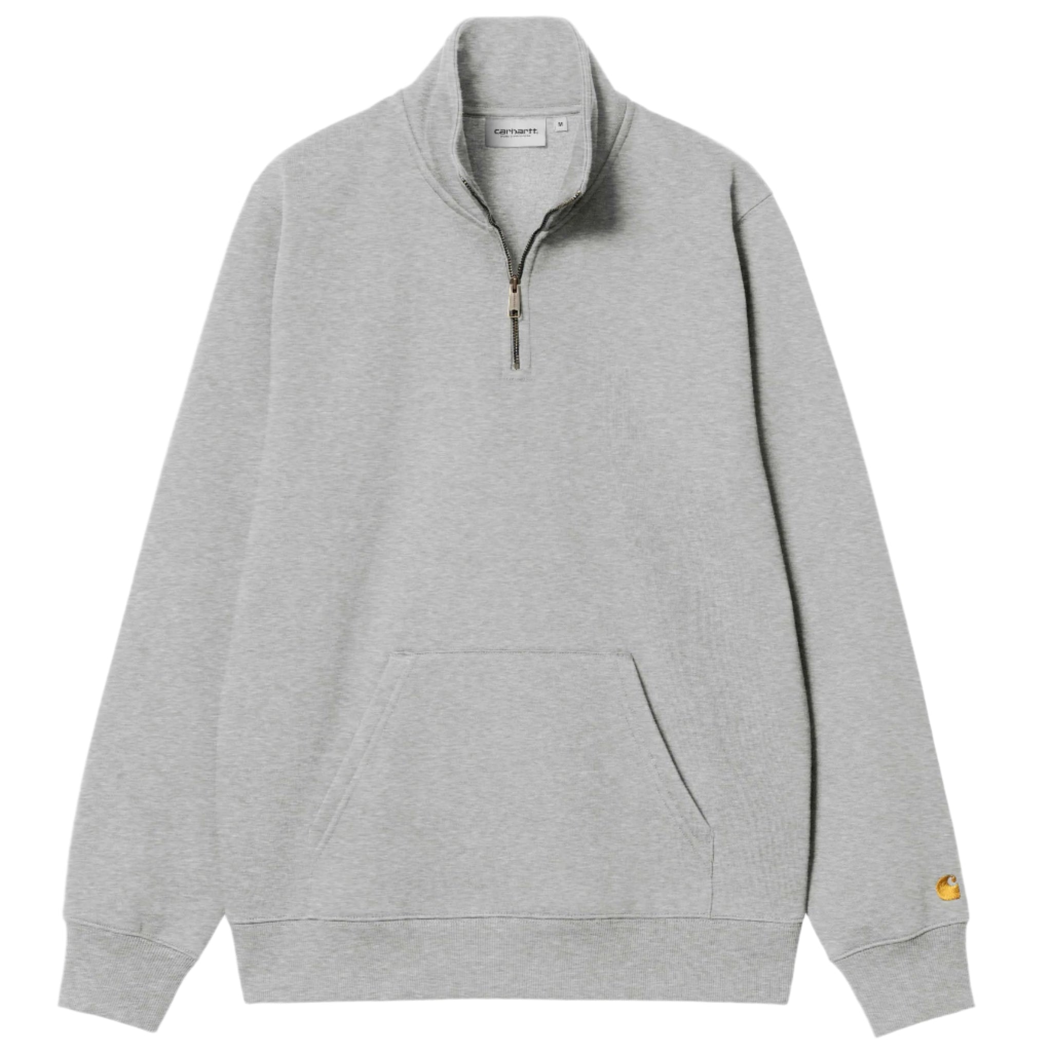 Carhartt Chase neck zip sweat grey heather/gold