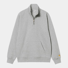 Chase neck zip sweat grey heather/gold