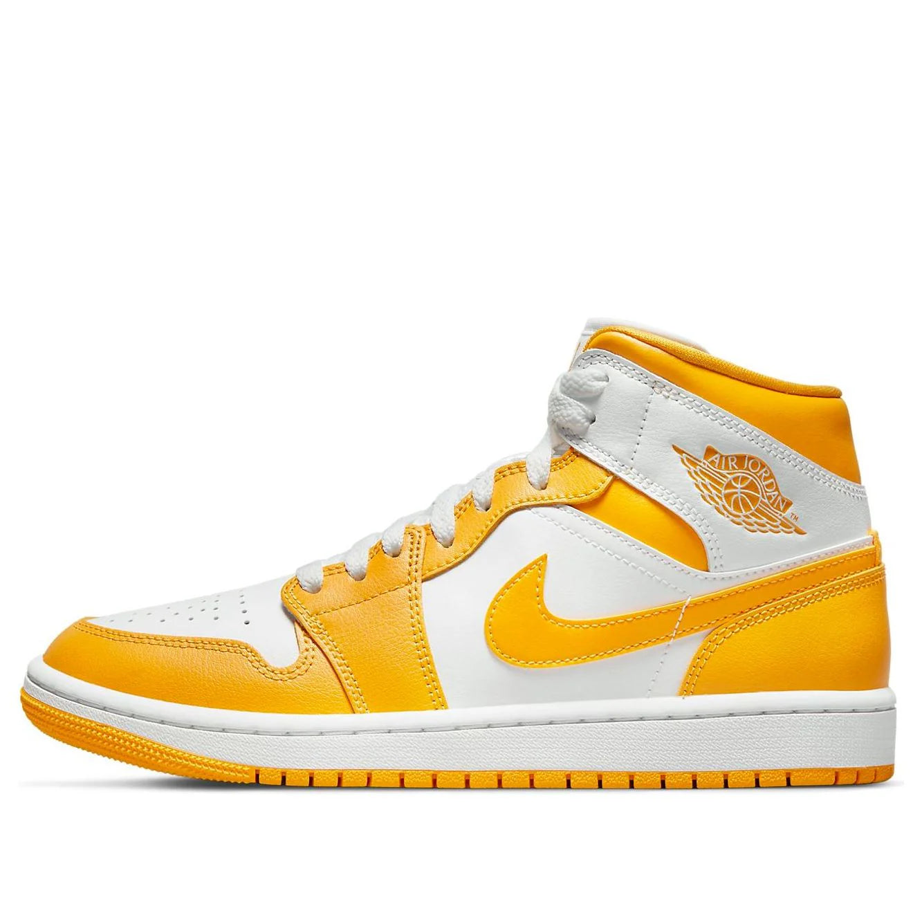 Jordan 1 Mid White University Gold