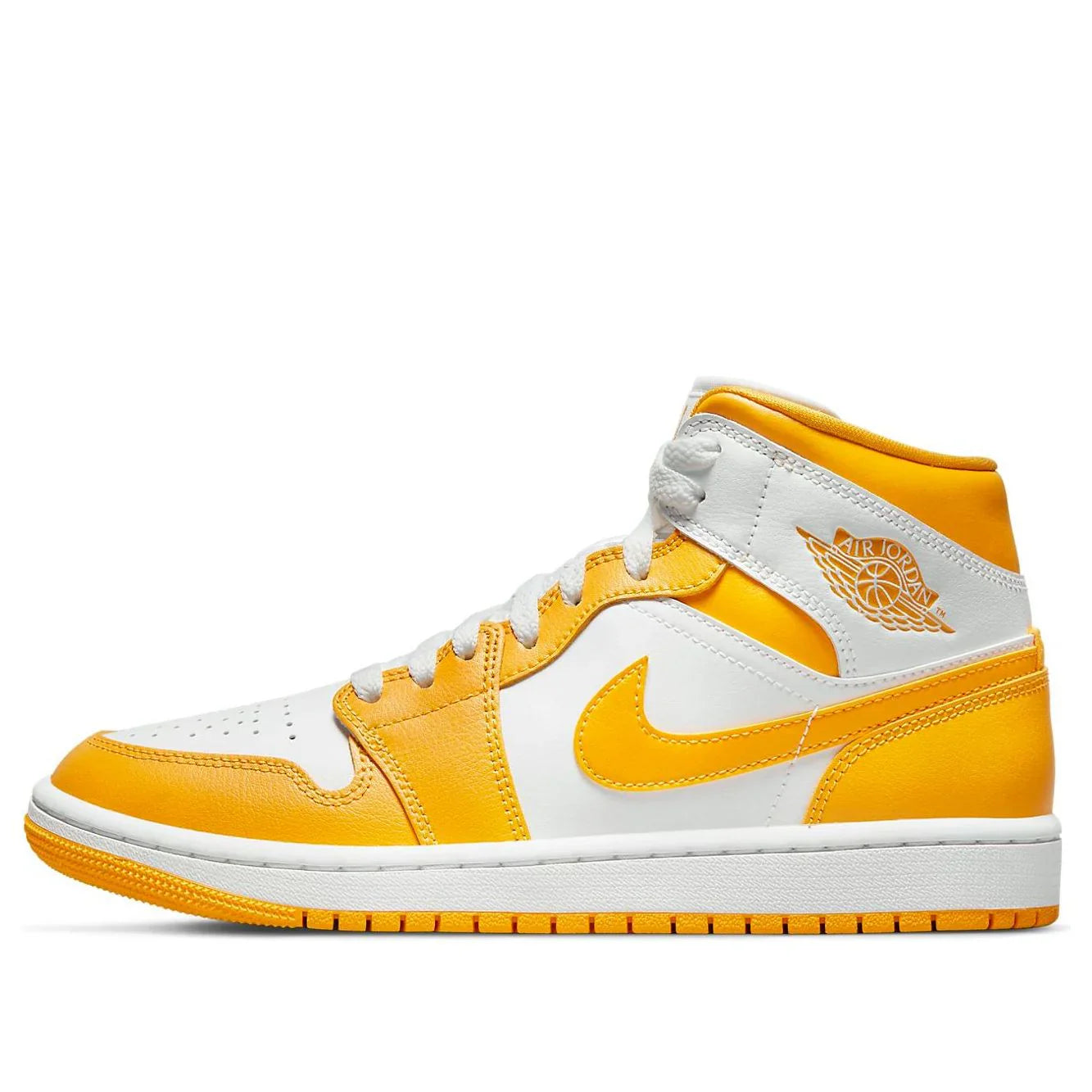 Jordan 1 Mid White University Gold