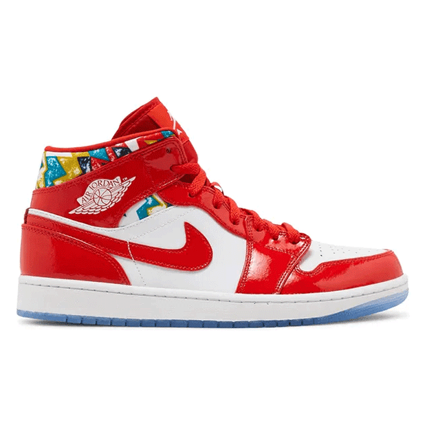 Jordan 1 Mid Barcelona Sweater Red Patent