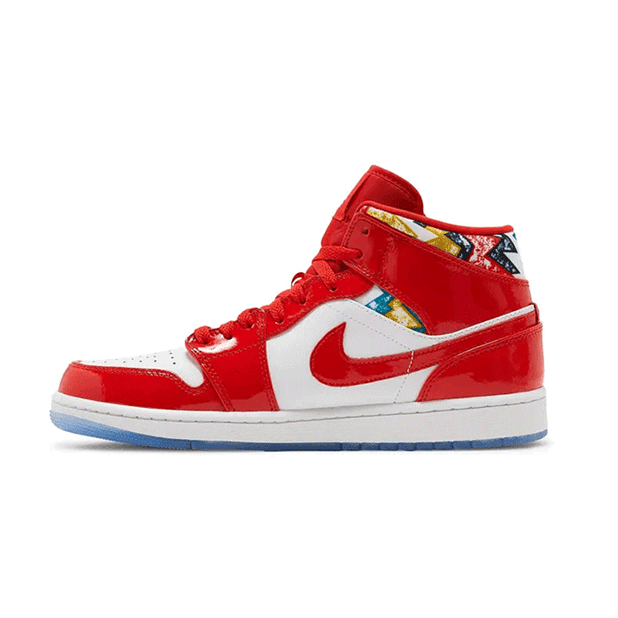 Jordan 1 Mid Barcelona Sweater Red Patent