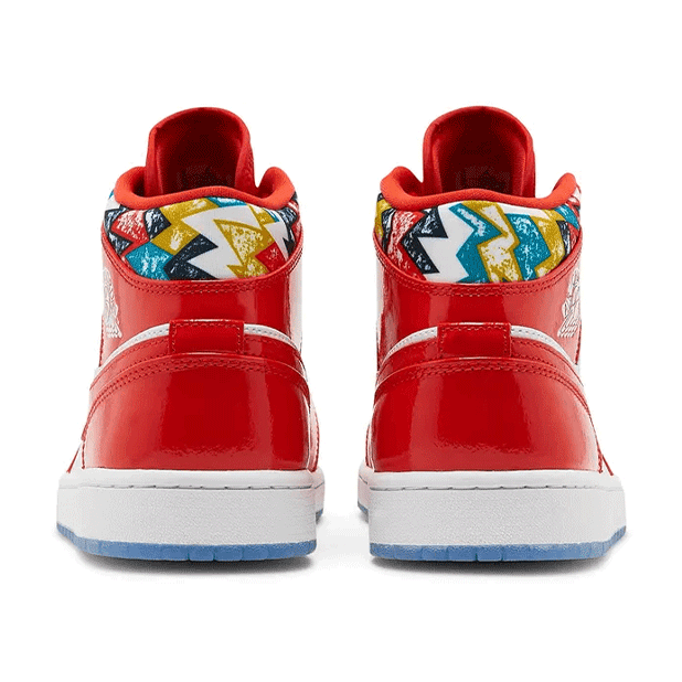 Jordan 1 Mid Barcelona Sweater Red Patent