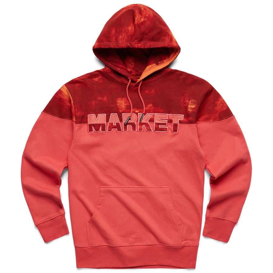 MARKET Split Tie Dye Hoodie (RED)