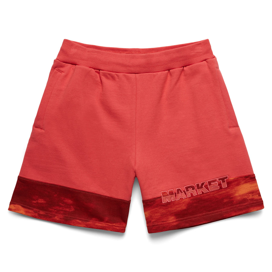 MARKET Split Tie Dye Sweatshorts (RED)