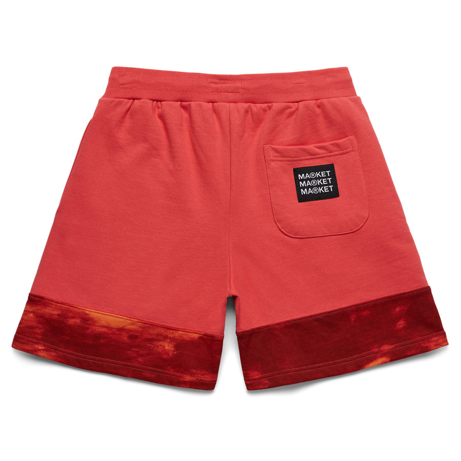 MARKET Split Tie Dye Sweatshorts (RED)